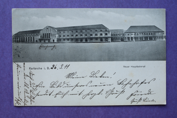 Postcard PC Karlsruhe 1911